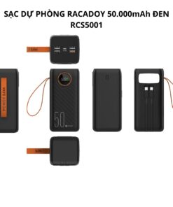 Sạc dự phòng RACADOY 50.000mAh Đen RCS5001
